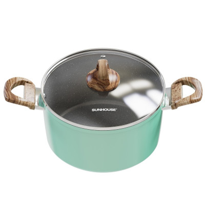Bộ Nồi Vân Đá Đáy Từ Sunhouse SHG7979MB - Hàng Chính Hãng