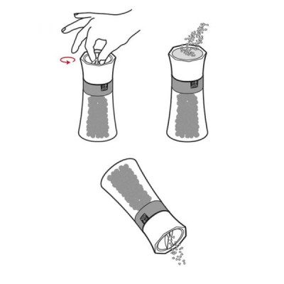 Cối Xay Tiêu & Lắc Muối Peugeot Oslo 34542 13cm Màu Trong Suốt Hàng chính hãng