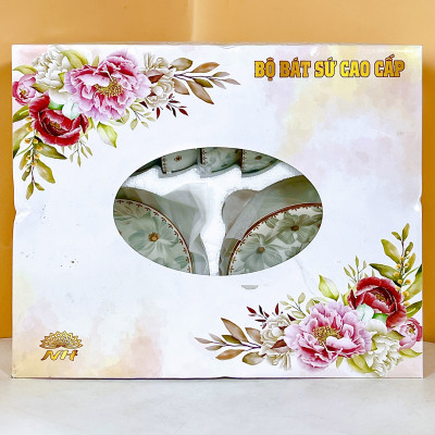 Bộ Bát Đĩa Gosu Cao Cấp Hoa Mai Bạc Sang Trọng
