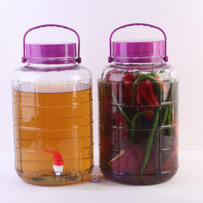 Bình Ngâm Rượu Thủy Tinh Nắp Tím Có Quai Xách Giá Rẻ Mã 2L và 3L