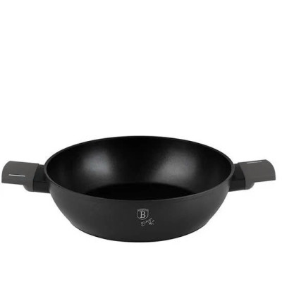 Nồi chảo 2 quai cầm có nắp Berlinger Haus BH/8128 28cm màu than đen-Anthracite Collection Hàng chính hãng