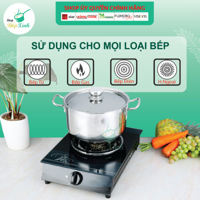 Nồi Luộc Gà Inox 3 Đáy Inox Fivestar  , tặng 1 vá canh