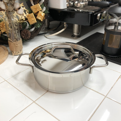 Nồi Inox 304 Đáy 3 Lớp Cao Cấp Hiệu Berndorf Sandrik - Low Casserole With Lid