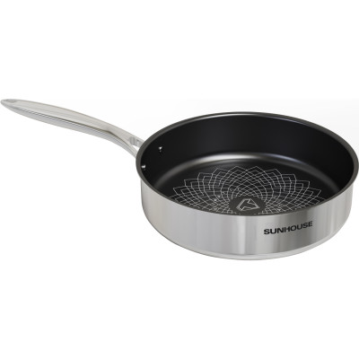 Chảo Inox 3 lớp Ultra Titanium Sunhouse STI22M - Hàng Chính Hãng