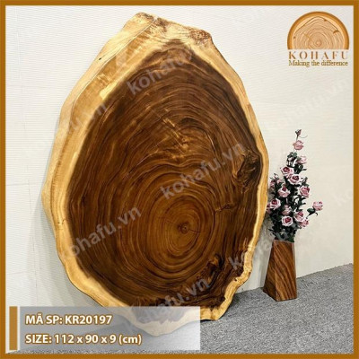 MẪU BÀN SOFA MẶT GỖ ME TÂY OVAL CỰC ĐẸP - KR20197