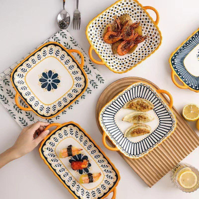 Bộ Bát Đĩa Thổ Cẩm Nordict Thương Hiệu Gosu Men Sáng Mịn Đẹp, Loại 1