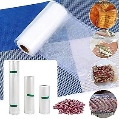 Cuộn Túi Hút Chân Không Thực Phẩm Một Mặt Nhám Một Mặt Trơn Dạng Hạt Mịn Phù Hợp Cho Tất Cả Các Dòng Máy Hút Chân Không GROFA