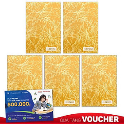 Combo 5 Tập Sinh Viên Kẻ 4 Ô Ly 200 Trang 80gsm - Tree Branches 01 (Mẫu Màu Giao Ngẫu Nhiên)