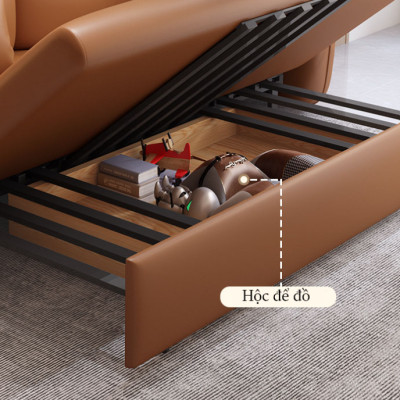 Sofa giường đa năng hộc kéo Vintage HGK-17 ngăn chứa đồ tiện dụng Juno Sofa KT 1m8