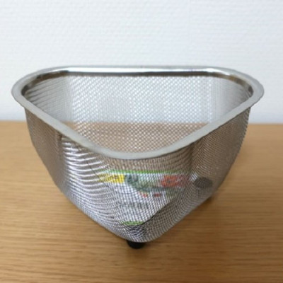 Rổ Inox Tam Giác Echo Metal Sâu 9cm Có Chân Đế Đứng Thông Minh - Hàng nội địa Nhật Bản