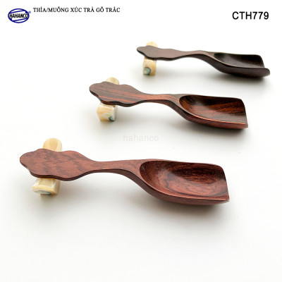 Muỗng xúc trà gỗ trắc/cẩm siêu sạch (HAHANCO) Dụng cụ hữu dụng khi thưởng trà - CTH779