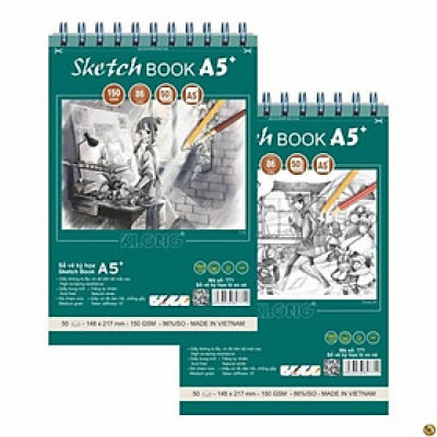 Sổ vẽ ký họa Sketch 50 tờ A5+ 150GSM; MS: 771 