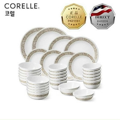 BỘ BÁT ĐĨA GỐM THỦY TINH CORELLE 34 MÓN CHO 10 NGƯỜI ĂN MADE IN USA Hàng chính hãng