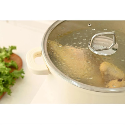 Nồi Phủ Gốm Thành Cao Đáy Từ 28cm Haatz - Made In Korea, Nồi Chống Dính Dùng Mọi Loại Bếp - Bảo Hành 2 Năm