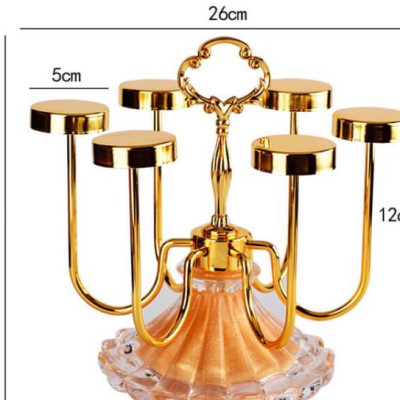 COMBO GIÁ ÚP CỐC CHÂN PHA LÊ ÁNH KIM KÈM 6 CỐC THỦY TINH CHỊU NHIỆT  LOE THẤP - VD105