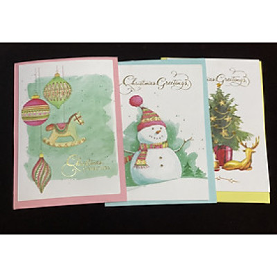 Combo 3 Thiệp Noel trang trí 3D size NA02