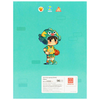 Tập Class Happy Day - 4 Ô Ly Ngang - 96 Trang 58gsm - Hồng Hà 0352 (Mẫu Bìa Giao Ngẫu Nhiên)