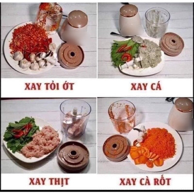 Máy  xay thực phẩm nhà bếp  4 lưỡi dao siêu tốc nhỏ gọn  , sử dụng đa năng , vô cùng tiện lợi 