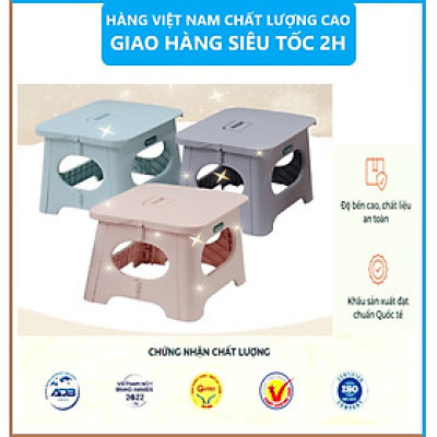 Ghế đẩu gấp gọn Hokori nhựa Việt Nhật - Ghế Đẩu,Ghế Xếp Lùn, Ghế Đẩu Gập Gọn Dễ Dàng Mang Theo Du Lịch - Hàng Việt Nam