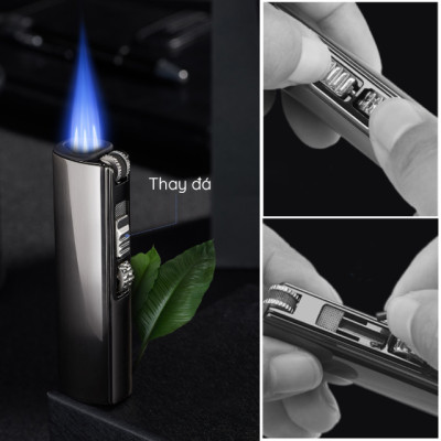 Vỏ Hột Quẹt Bật Lửa Khò 3 Tia Focus Z001 Đẹp Độc Lạ Lửa Khò Mạnh Mẽ - Dùng Gas Cao Cấp