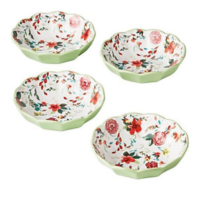 Sét 4 đĩa Pasta sâu lòng The Pioneer Woman Painted Meadow Hàng chính hãng