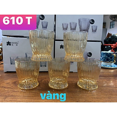 Bộ 6 ly thủy tinh uống nước cao cấp vân tăm - VD52