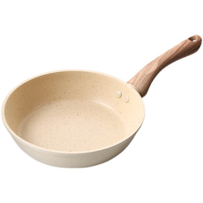 Chảo Chống Dính Bếp Từ Vân Đá Kiểu Nhật 22cm, Chảo Chống Dính Đáy Từ Ceramic Cán Gỗ, Chảo Nhật