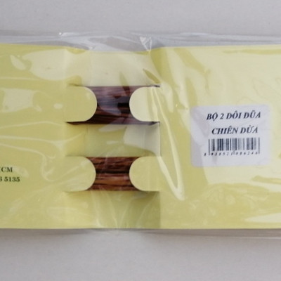 Bộ 02 Đôi Đũa Chiên Xào Bằng Gỗ Dừa Dài  - Đồ Gỗ Nhà Bếp Thương Hiệu Trường Sơn