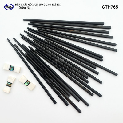 Đũa gỗ mun sừng VIP (1 đôi) xuất Nhật dành cho trẻ em - Tập làm quen với đũa - CTH765