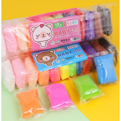 Đất Nặn Nhiều Màu - Chất Liệu An Toàn Đất sét tự khô an toàn Lốc 36 màu cao cấp Softclay nặn hình, làm Butter slime