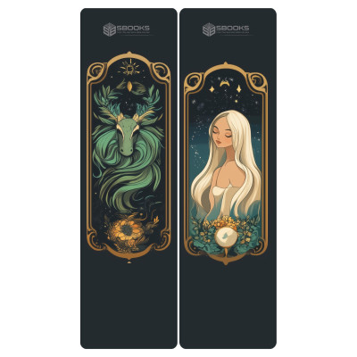 8 Cái Bookmark Kẹp Sách, Dấu Trang Hoạ Tiết Cung Hoàng Đạo (Màu Đen) - SBOOKS