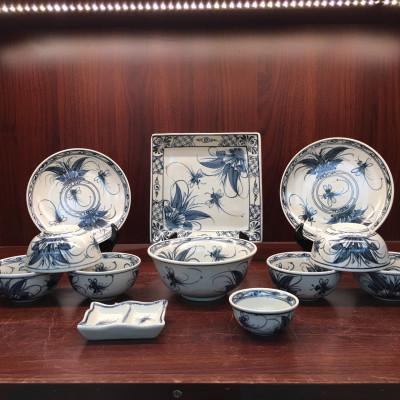 Bộ 12 Sản Phẩm Vẽ Chuồn Chuồn Cao Cấp Bát Tràng