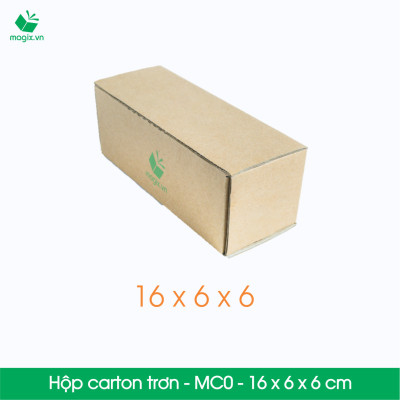 MC0 - 16x6x6 cm - 50 Thùng hộp carton trơn đóng hàng 