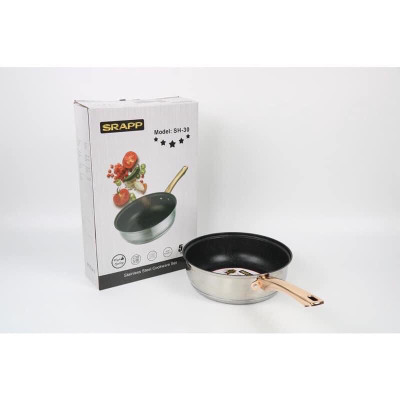 Chảo Chống Dính Inox 5 Đáy SRAPP SH-30 Size 26 - Hàng Chính Hãng