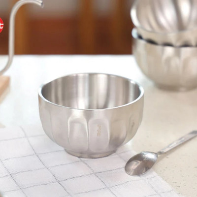 Tô canh hai thành inox hồng gold iMAT