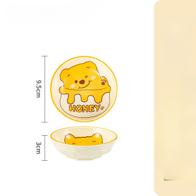 Bộ Bát Đĩa Gosu Họa Tiết Gấu vàng Honey dễ thương