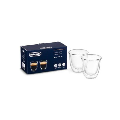 [Hàng chính hãng] Bộ 2 ly thủy tinh espresso DeLonghi (90ml)