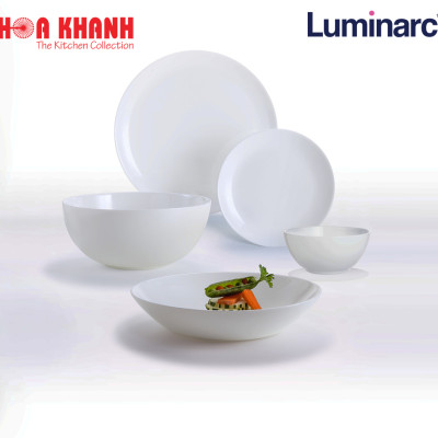 Đĩa Thủy Tinh Luminarc Diwali Trắng 27cm cường lực, chịu nhiệt - 1 đĩa - N3604
