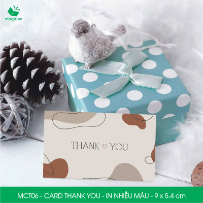 MCT06 - 9x5.4 cm - 1000 Card Thank you, Thiệp cảm ơn khách hàng, card cám ơn cứng cáp sang trọng