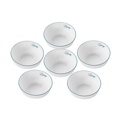 Bộ 6 bát ăn cơm bằng sứ, kích thước 11.6X11.6X5.5 EL0218
