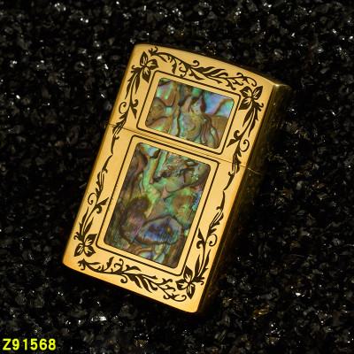 Vỏ Hột Quẹt Bật Lửa Xăng Đá Zorro Z91580, Z91568 Bằng Đồng Nguyên Chất Khảm Trai Nhiều Họa Tiết Cực Đẹp