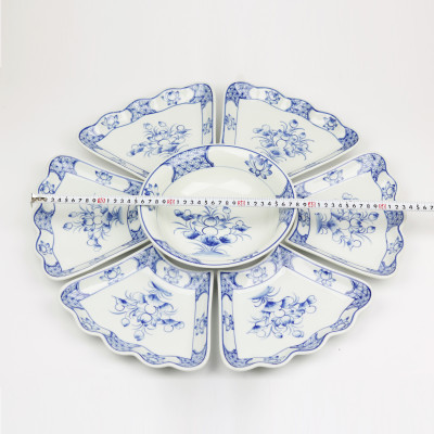 Bộ Đồ Ăn Hoa Mặt Trời Bát Tràng Men Ngọc - Khử Chì Và Kim Loại Nặng - Bèo Sen -55cm