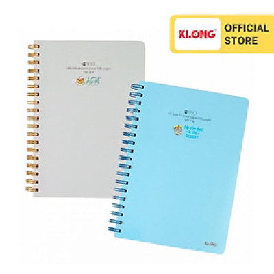 Vở Caro lò xo kép bìa nhựa 2 mặt KLONG B5 200 trang 100/76; MS: 576