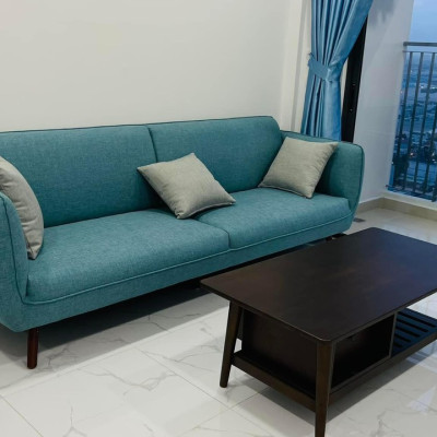 Bộ sofa băng 2 đôn Juno Sofa băng gỗ kiểu Nhật 