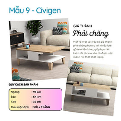 Bàn Sofa gỗ phong cách hiện đại thương hiệu SMLIFE (nhiều mẫu, có thể đổi size và màu sắc)