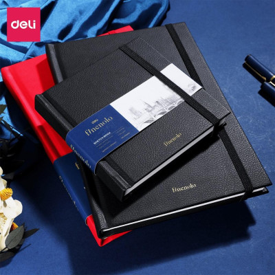 Sổ Tay Bìa Da A5 B5 160gsm 80 Trang Cao Cấp BST Finenolo Deli - Chống Nước Làm Quà Tặng Sang Trọng - Phù Hợp Làm Sổ Kế Hoạch Planner, Nhật Kí, Tập Vở Ghi Chép Bullet Journal - EC284 / EC285