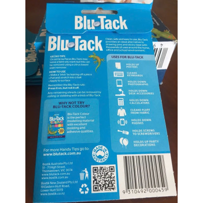 Đất Sét Dính BLU TACK Blutack 187052 của Bostik 75GR