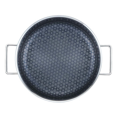 Nồi Inox 304 đúc liền khối Vincent chống dính Blackcube 2 mặt 24cm