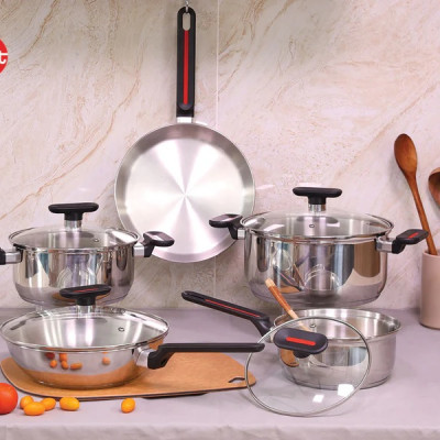 Bộ 5 nồi chảo iNox không chống dính