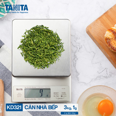 Cân điện tử nhà bếp TANITA KD321(3kg) (Chính hãng Nhật Bản), Cân nhà bếp 1kg, Cân nhà bếp 2kg, Cân nhà bếp 3kg, Cân nhà bếp độ chia 0.1g tối đa 200g, Cân Nhật, Cân trọng lượng, Cân chính hãng, Cân thực phẩm, Cân thức ăn, Cân tiểu ly điện tử, Cân chính xác